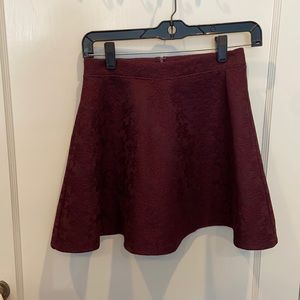 Forever 21 wine flower pattern skirt